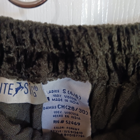 White Stag Full Length Crushed Velvet hunter green maxi Skirt size 4/6 - Picture 5 of 6